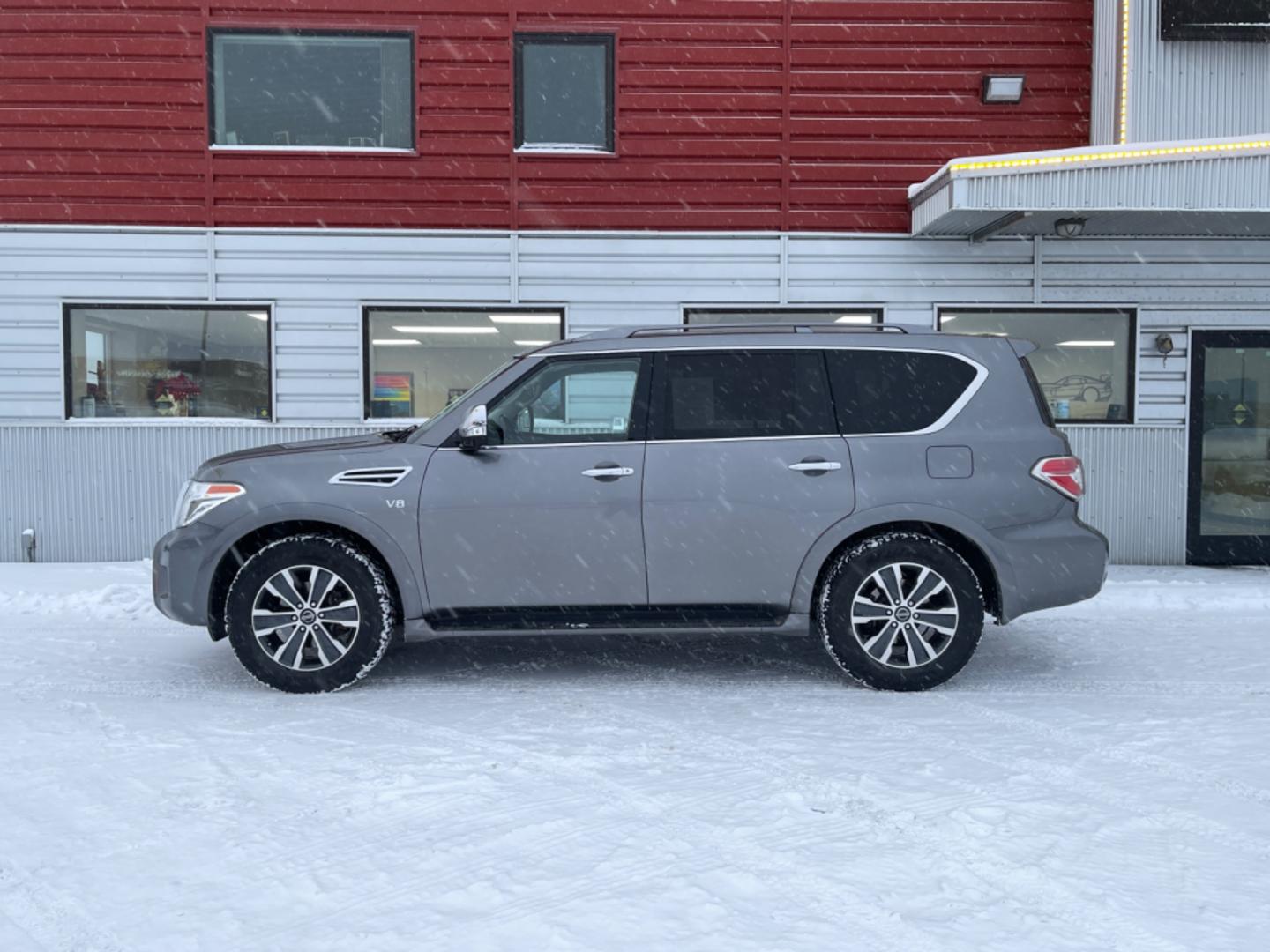 2020 Gray /black leather Nissan Armada SL AWD (JN8AY2NCXL9) with an 5.6L V8 DOHC 32V engine, 7A transmission, located at 1960 Industrial Drive, Wasilla, 99654, (907) 274-2277, 61.573475, -149.400146 - Photo#2